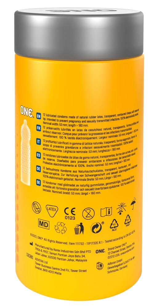 PRESERVATIVOS ONE TRANSPARENTES COM PINOS 12 UNIDADES
