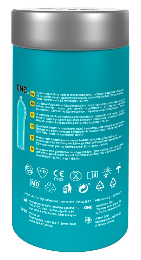 PRESERVATIVOS ONE TRANSPARENTES COM TEXTURA 12 UNIDADES