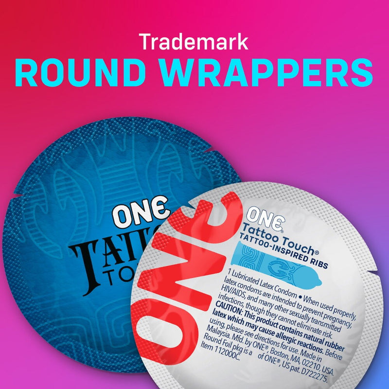 PRESERVATIVOS ONE COLORIDOS TATTOO 12 UNIDADES