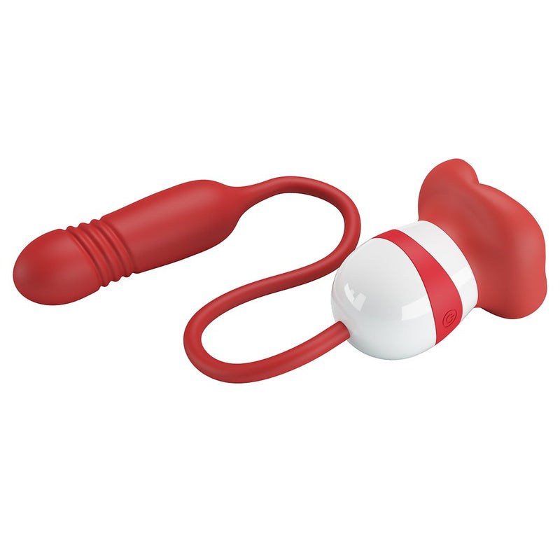 ASHLYNN ESTIMULADOR CLITORIS DE LÍNGUA E UM  MINI PÉNIS COM VIBRAÇÃO USB
