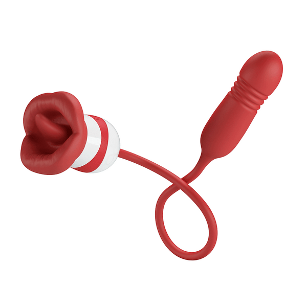 ASHLYNN ESTIMULADOR CLITORIS DE LÍNGUA E UM  MINI PÉNIS COM VIBRAÇÃO USB