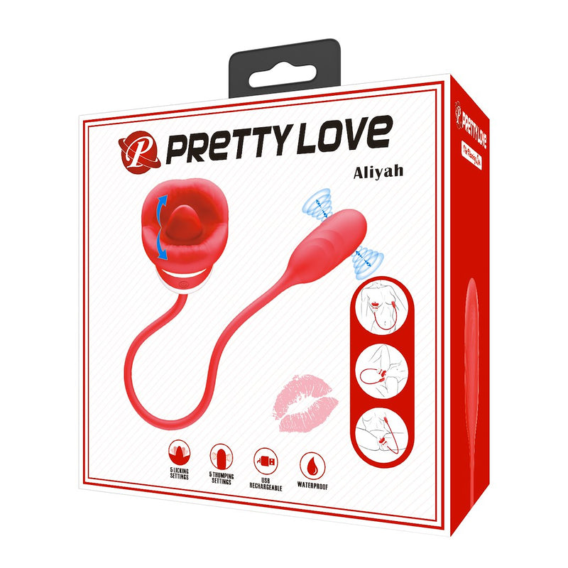 ALIYAH ESTIMULADOR CLITORIS DE LÍNGUA E MINI BOLA COM VIBRAÇÃO USB