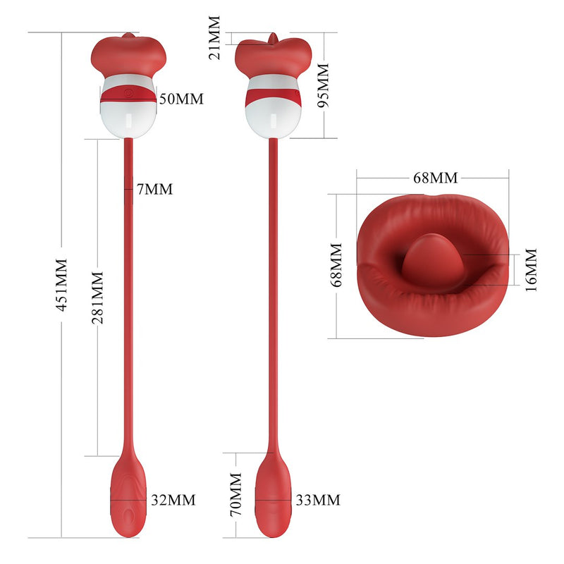 ALIYAH ESTIMULADOR CLITORIS DE LÍNGUA E MINI BOLA COM VIBRAÇÃO USB