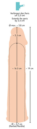 MANGA PARA O PÉNIS SILICONE EXTENSION