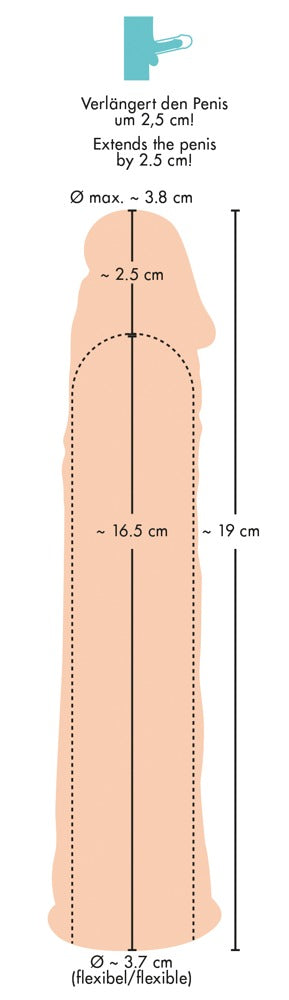 MANGA PARA O PÉNIS SILICONE EXTENSION