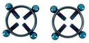 PINÇAS PARA MAMILOS EM METAL AZUL