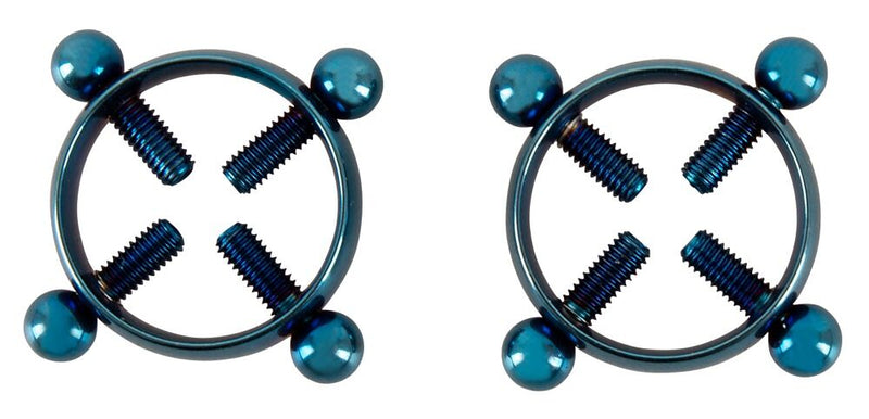 PINÇAS PARA MAMILOS EM METAL AZUL