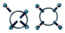 PINÇAS PARA MAMILOS EM METAL AZUL