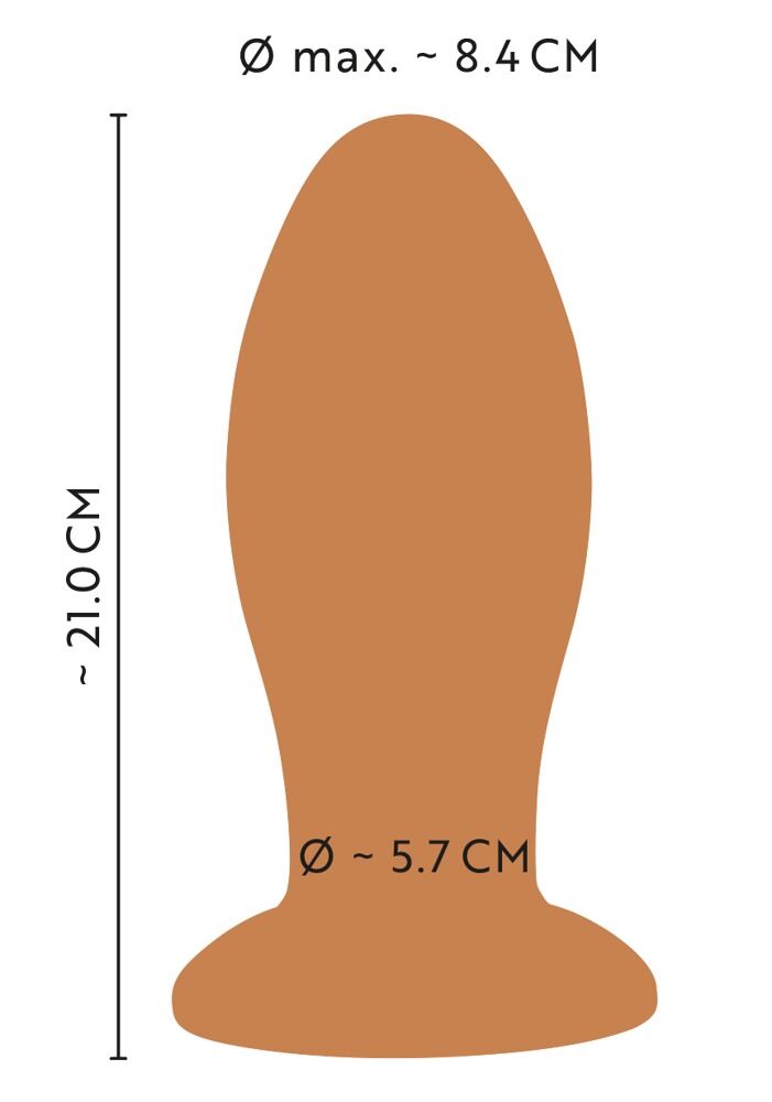 PLUG ANAL BIG SOFT LARANJA 21 CM