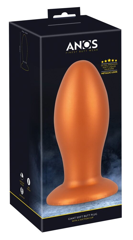 PLUG ANAL BIG SOFT LARANJA 21 CM