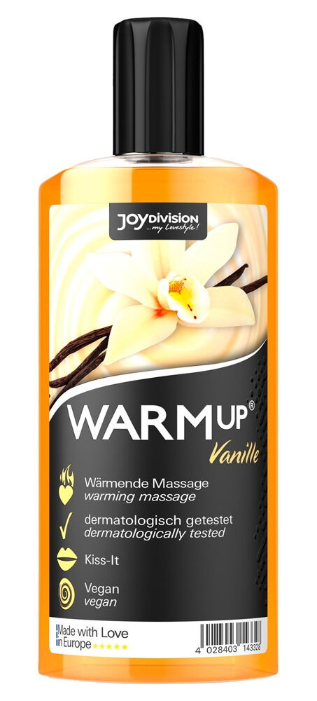ÓLEO DE MASSAGEM COMESTÍVEL DE BAUNILHA EFEITO CALOR