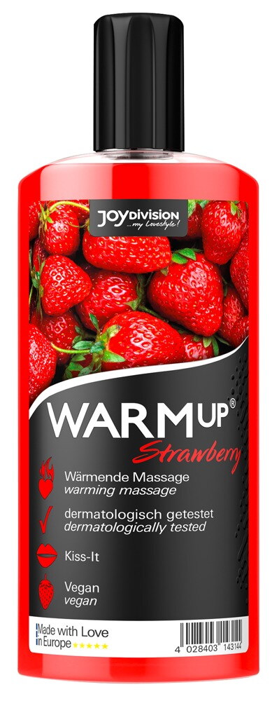 ÓLEO DE MASSAGEM COMESTÍVEL DE MORANGO EFEITO CALOR