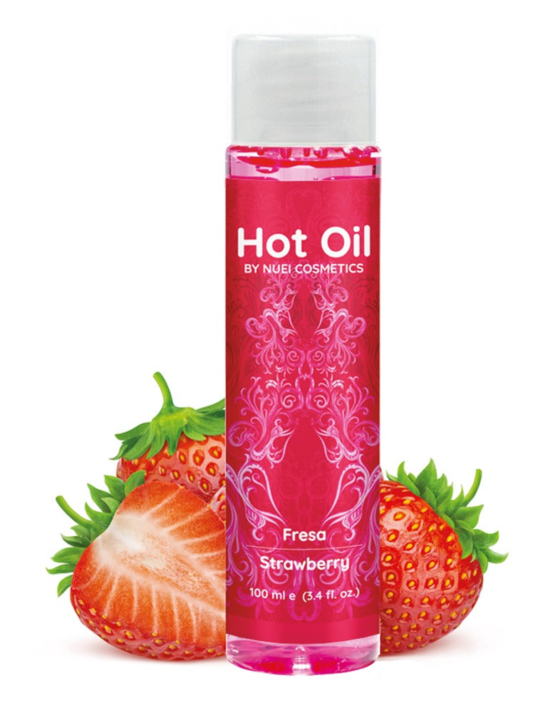 ÓLEO DE MASSAGEM EFEITO CALOR NUEI MORANGO 100ML