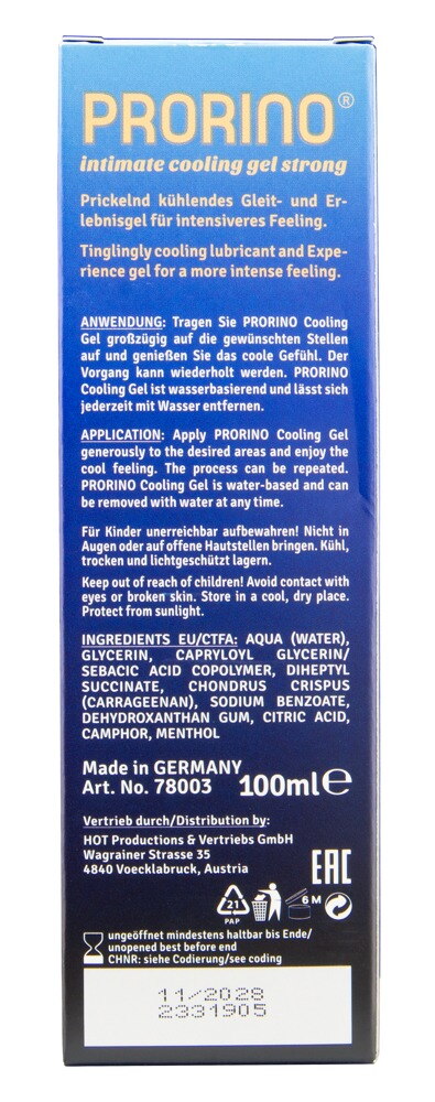 GEL PRORINO COOLING STRONG 100ML