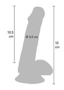 DILDO COM TESTÍCULOS HAPPY DICKS 15CM