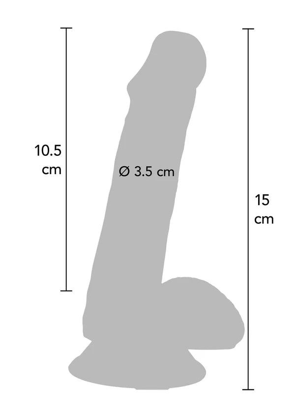 DILDO COM TESTÍCULOS HAPPY DICKS 15CM