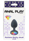 PLUG ANAL DE SILICONE COM PEDRA COLORIDA