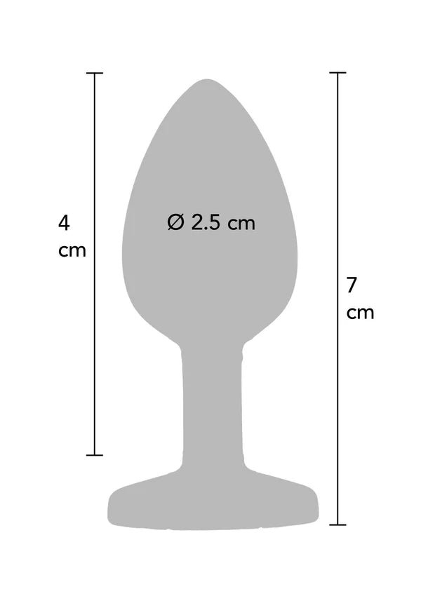 PLUG ANAL DE SILICONE COM PEDRA COLORIDA