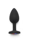 PLUG ANAL DE SILICONE COM PEDRA COLORIDA