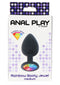 PLUG ANAL DE SILICONE COM PEDRA COLORIDA