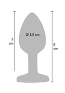 PLUG ANAL DE SILICONE COM PEDRA COLORIDA