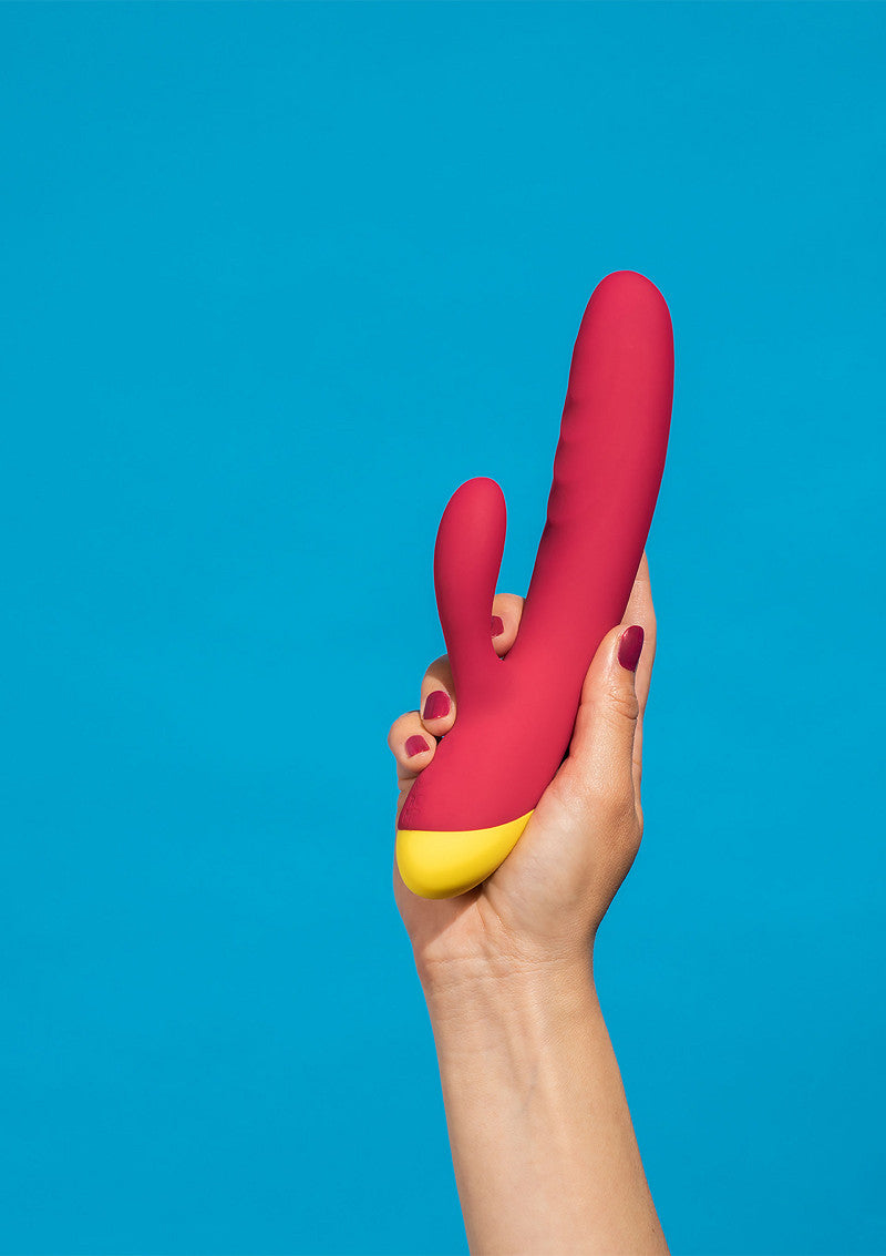 VIBRADOR COM ESTIMULADOR CLITORIANO ROMP JAZZ USB