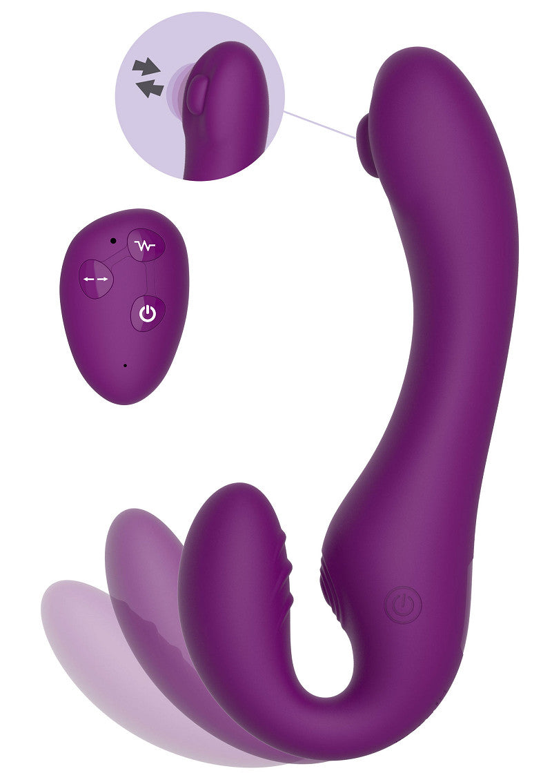 VIBRADOR DUPLO SEM ARNÊS COM CONTROLE REMOTO