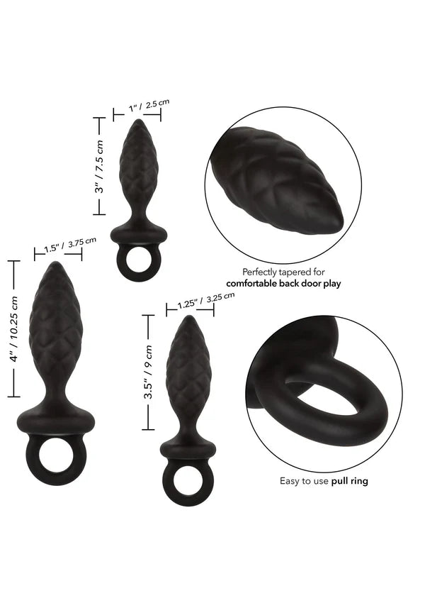 KIT DE 3 PLUGS ANAIS DE SILICONE