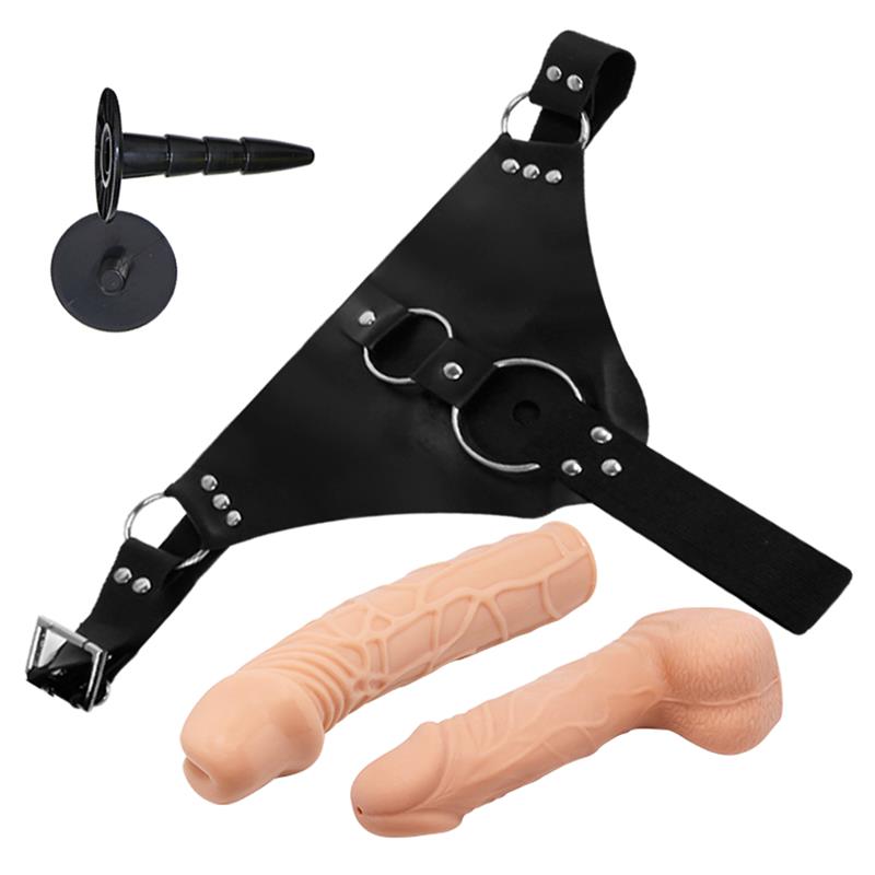 ARNÊS LATETOBED SPARO COM 2 DILDOS REALISTAS DESMONTÁVEIS