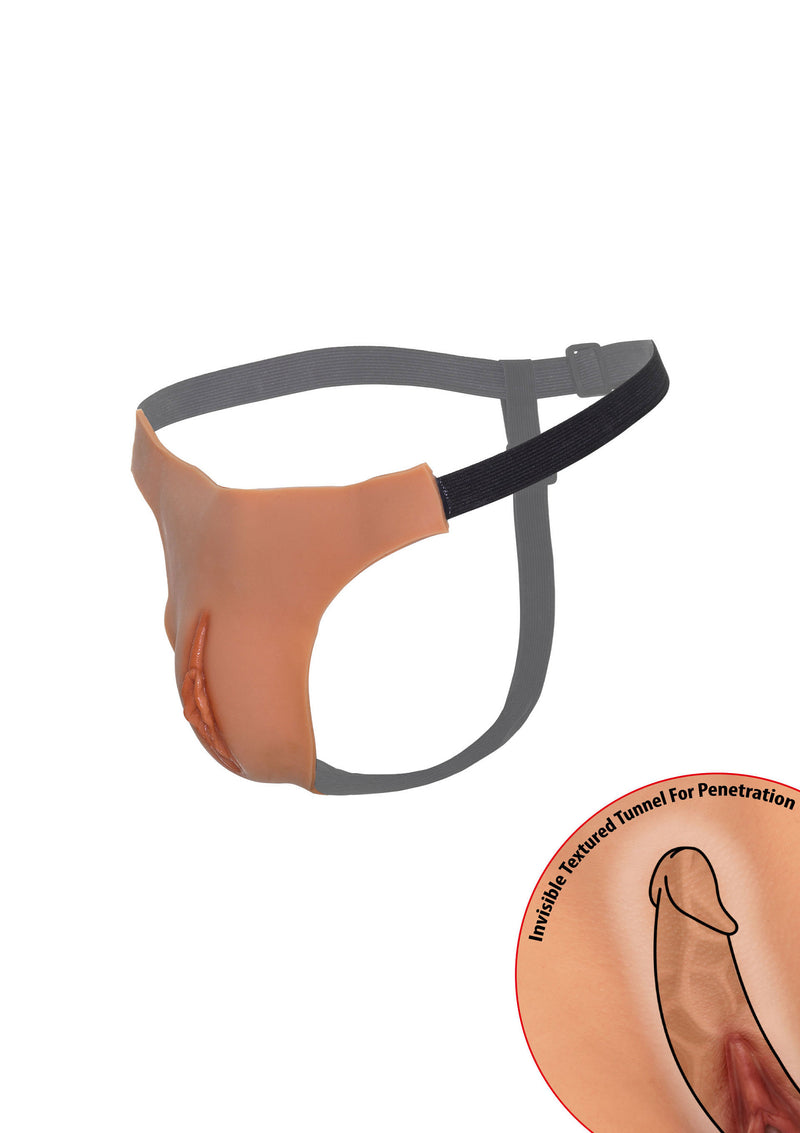 STRING COM VAGINA REALISTA EM SILICONE