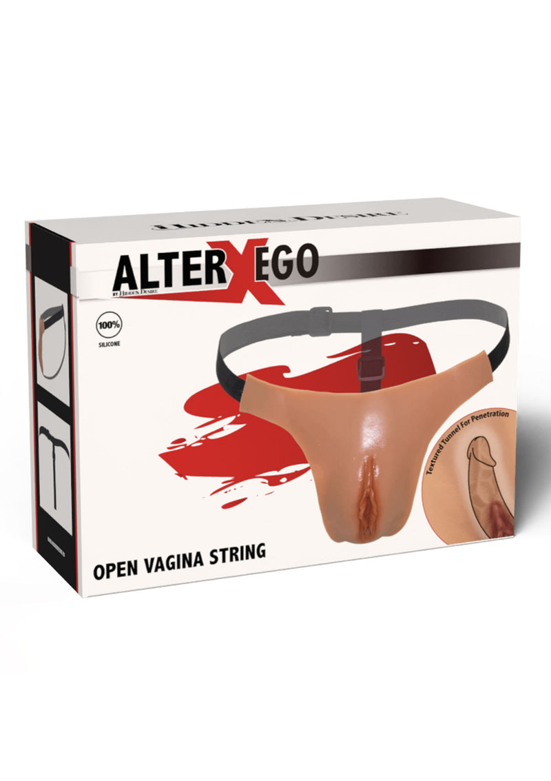 STRING COM VAGINA REALISTA EM SILICONE