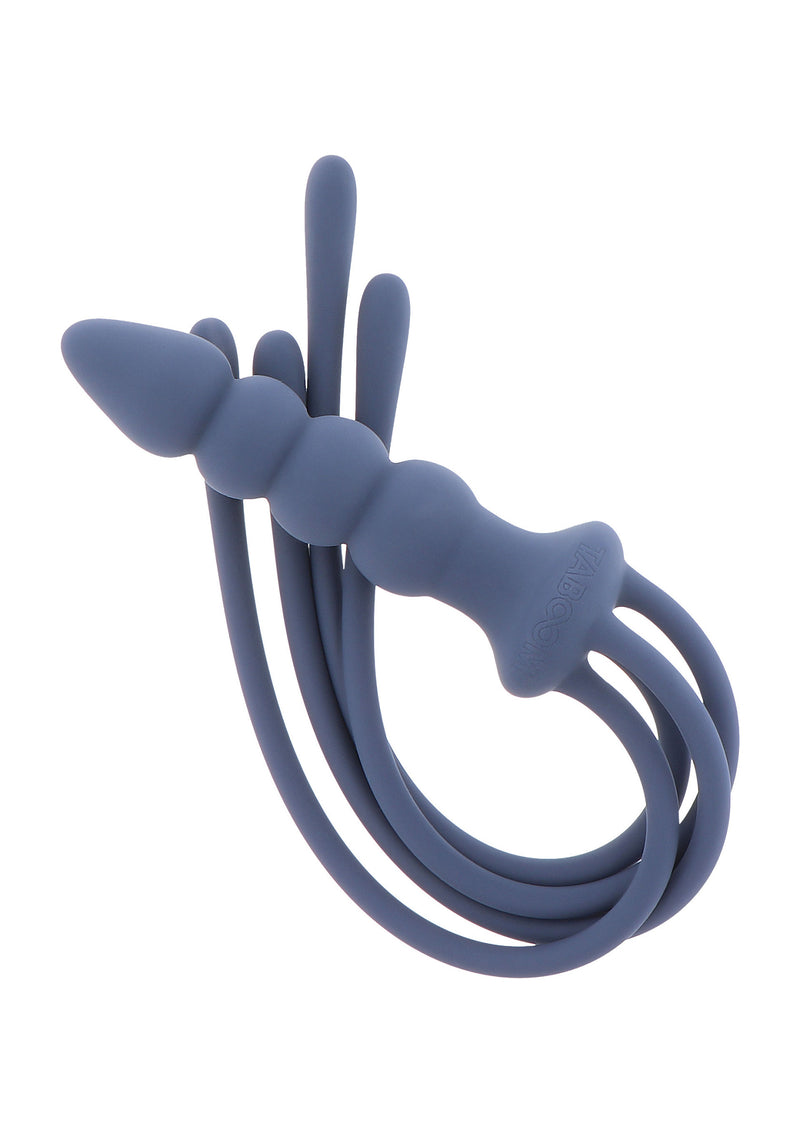 PLUG CHICOTE AZUL EM SILICONE