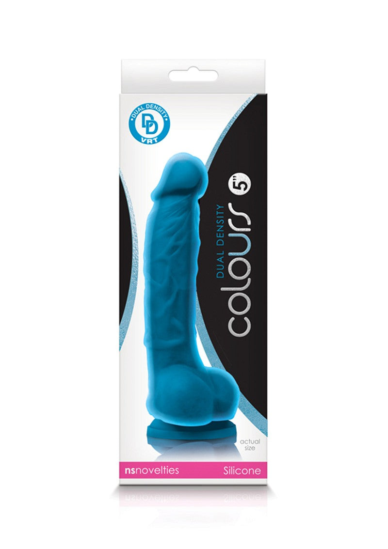 DILDO DUAL DENSITY COLOURS 5"