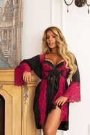 CAMISA DE NOITE COM TANGA E ROBE