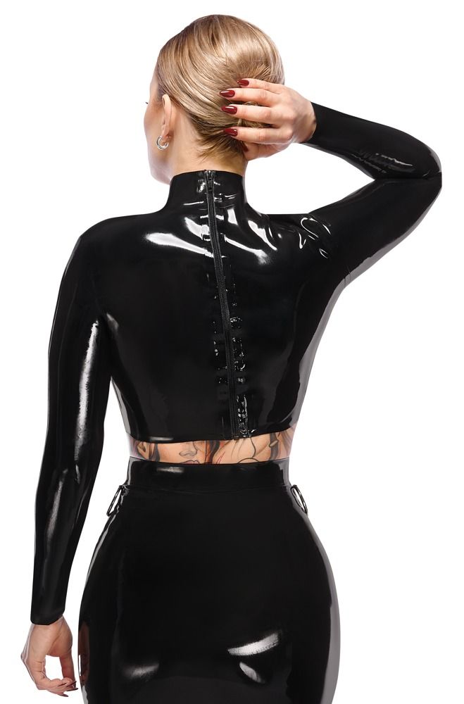 CAMISOLA DE LÁTEX ABERTA NO PEITO