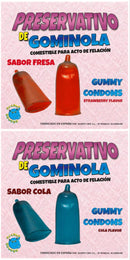 GOMAS COM FORMA DE PRESERVATIVO