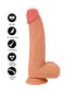DILDO ULTRA REALISTICO EM SILICONE 19 CM