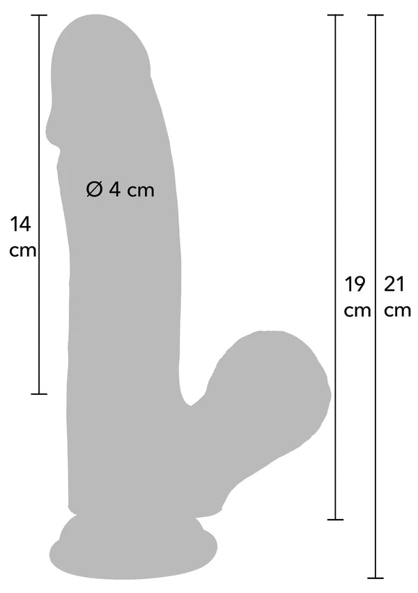 DILDO ULTRA REALISTICO EM SILICONE 19 CM
