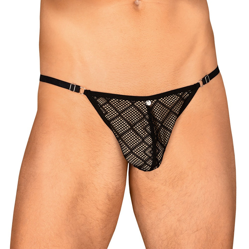 TANGA PRETO EM RENDA TAM. S/L