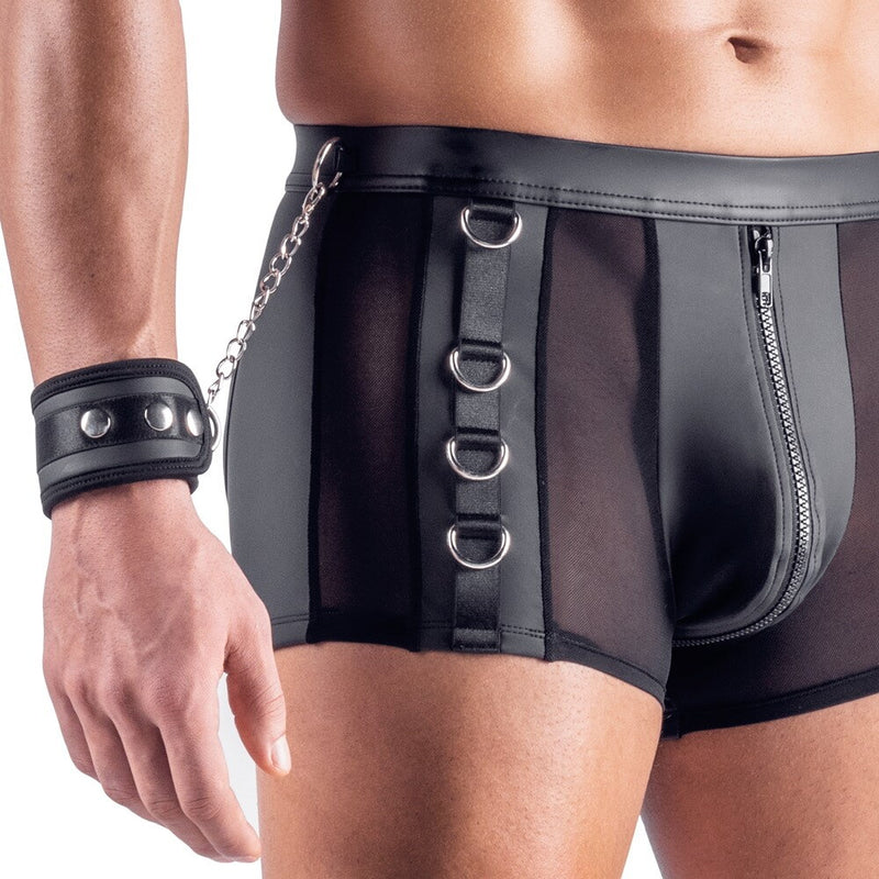 BOXER PRETO ABERTO COM FECHO E ALGEMAS