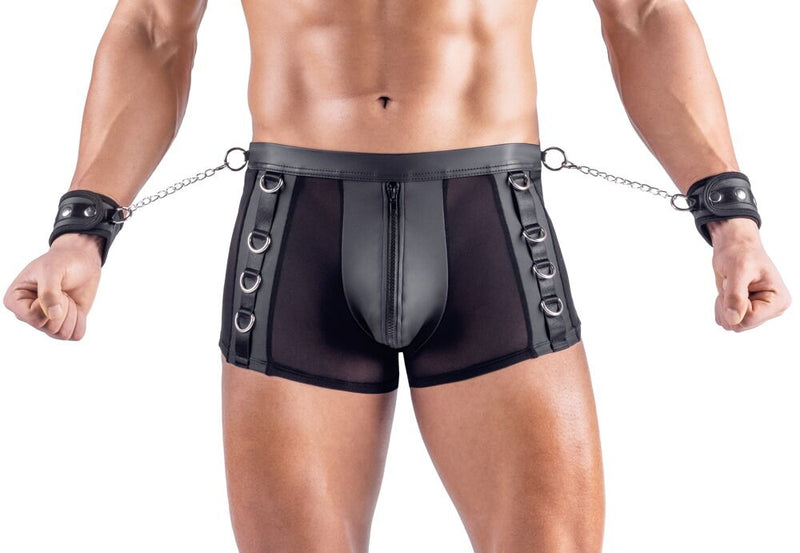 BOXER PRETO ABERTO COM FECHO E ALGEMAS