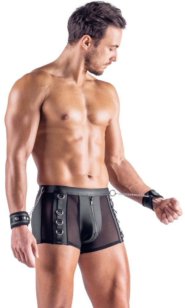 BOXER PRETO ABERTO COM FECHO E ALGEMAS