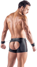 BOXER PRETO ABERTO COM FECHO E ALGEMAS