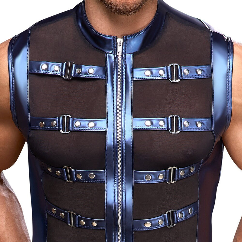 CAMISOLA SEM MANGAS NEK EM AZUL