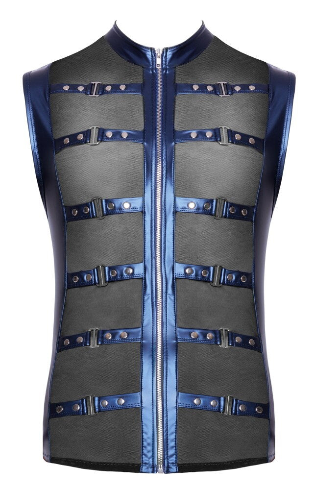 CAMISOLA SEM MANGAS NEK EM AZUL