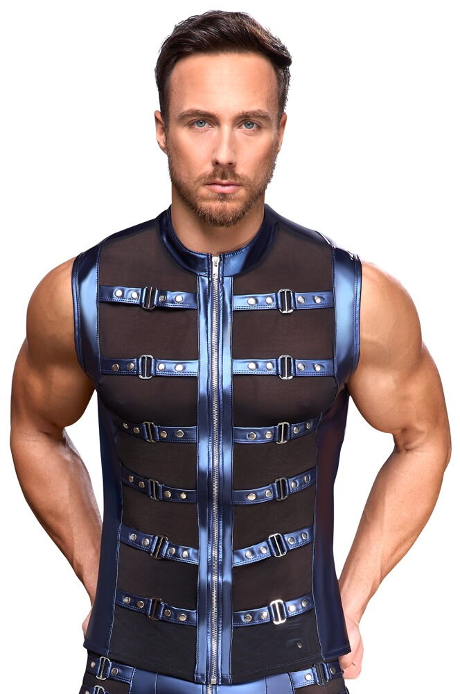 CAMISOLA SEM MANGAS NEK EM AZUL