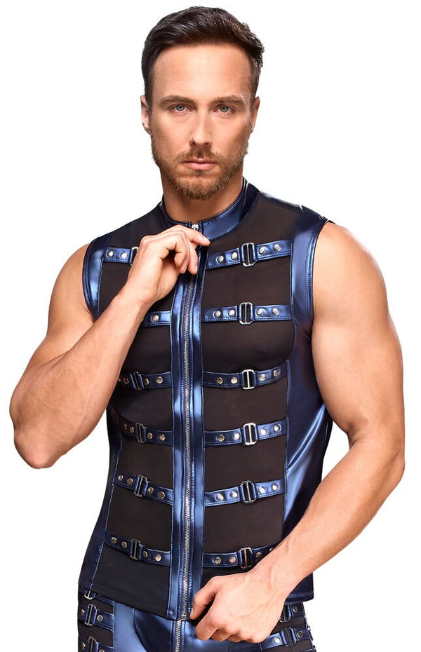 CAMISOLA SEM MANGAS NEK EM AZUL