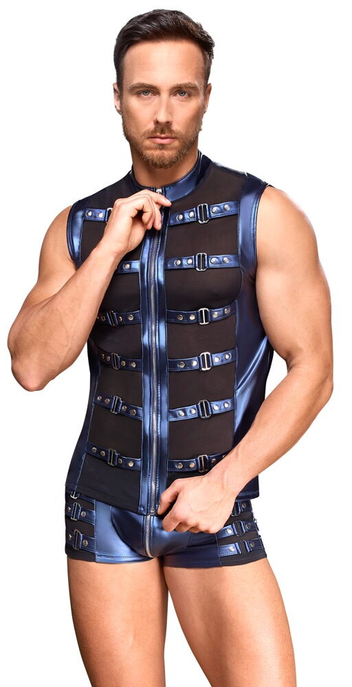 CAMISOLA SEM MANGAS NEK EM AZUL