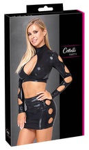 CONJUNTO TOP E SAIA EM VINIL