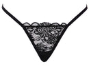 STRING EM RENDA PRETA COM BRILHANTES TAM. S/L
